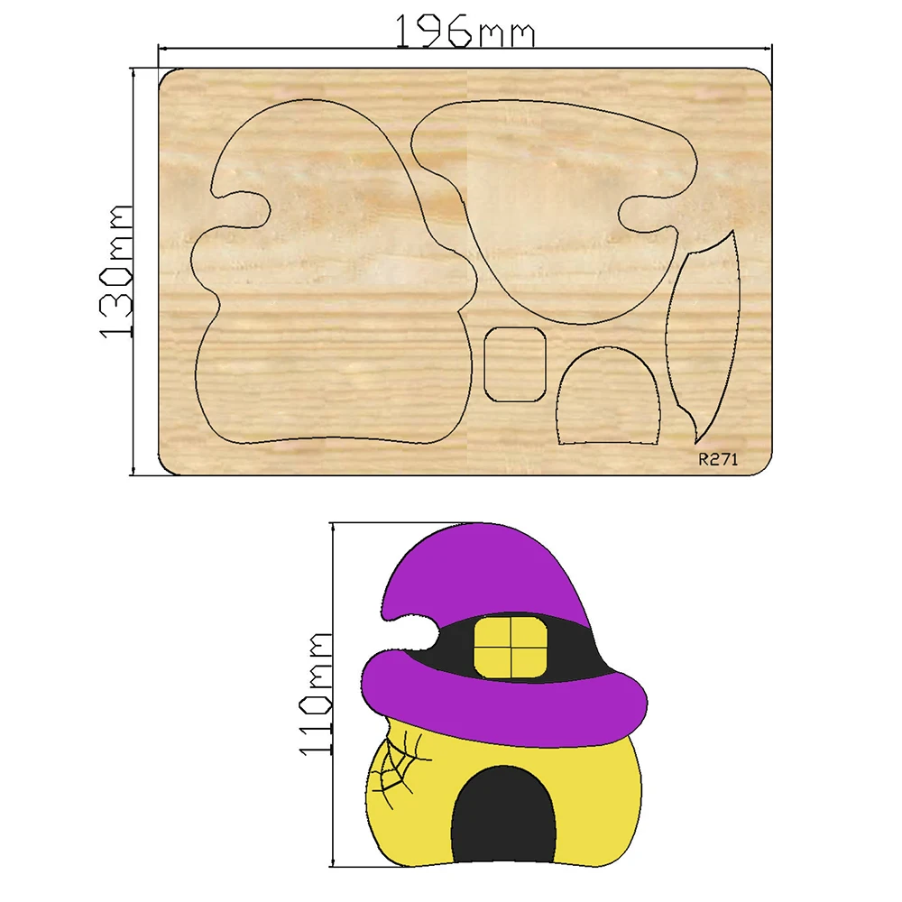Halloween House Wooden Cutting Dies Scrapbooking DECOR HOME DIY Suitable for Market Universal Cutting Machine /R271
Halloween House Wooden Cutting Dies Scrapbooking DECOR HOME DIY Suitable for Market Universal Cutting Machine /R271