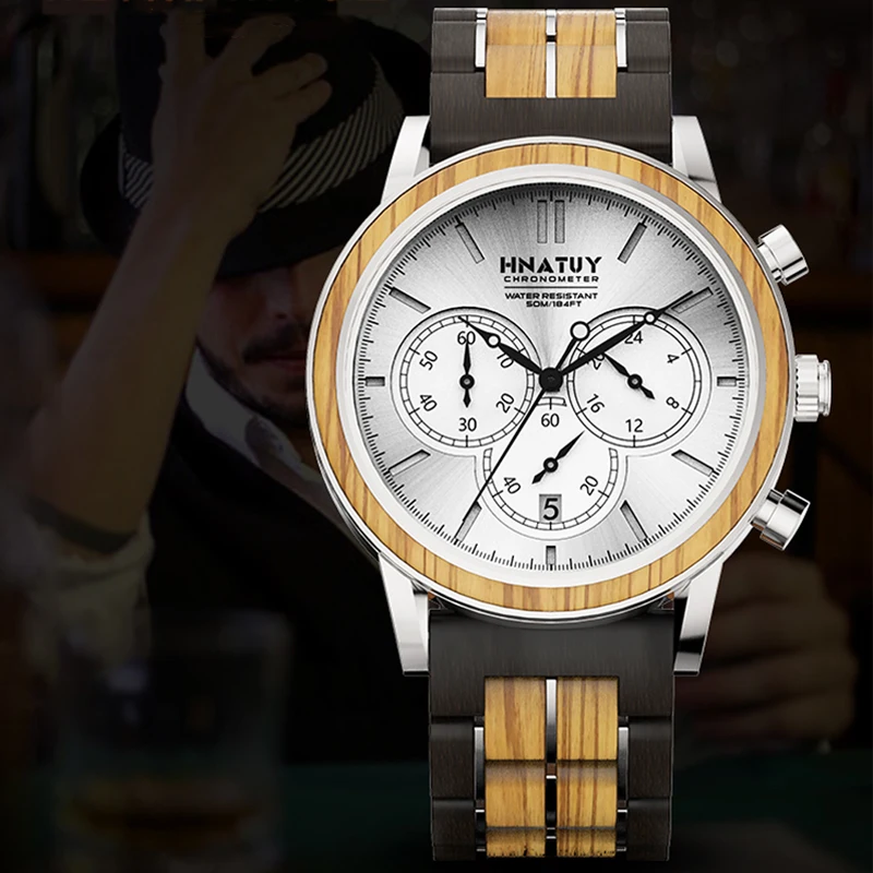 Hnatuy Men's Watches 5ATM Waterproof Wooden Watch Male Stainless Steel Top Brand Luxury Military Man Watch Leather Strap Gift
Hnatuy Men's Watches 5ATM Waterproof Wooden Watch Male Stainless Steel Top Brand Luxury Military Man Watch Leather Strap Gift