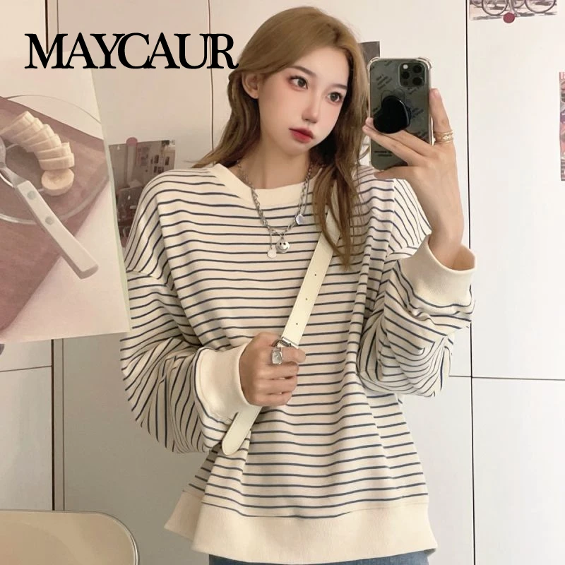 Striped Sweater Casual Loose O-neck Knitted Jumper Women 2022 Fall Winter Pullover Sweatshirt Hoodies Soft Bottomed Knitwear Top
Striped Sweater Casual Loose O-neck Knitted Jumper Women 2022 Fall Winter Pullover Sweatshirt Hoodies Soft Bottomed Knitwear Top