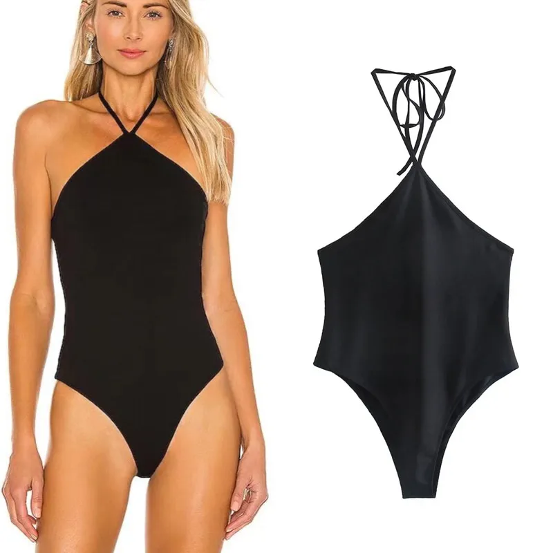 PB&ZA 2022 Summer New Women's Black Halter Halter Neck Cropped Bodysuit Sexy Tube Top Swimsuit Bikini
PB&ZA 2022 Summer New Women's Black Halter Halter Neck Cropped Bodysuit Sexy Tube Top Swimsuit Bikini