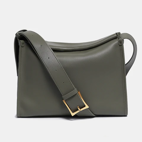 Женская сумка-мессенджер через плечо Zency, мягкая кожаная ранец большой вместимости, Роскошный дизайнерский черный водонепроницаемый саквояж зеленого цвета