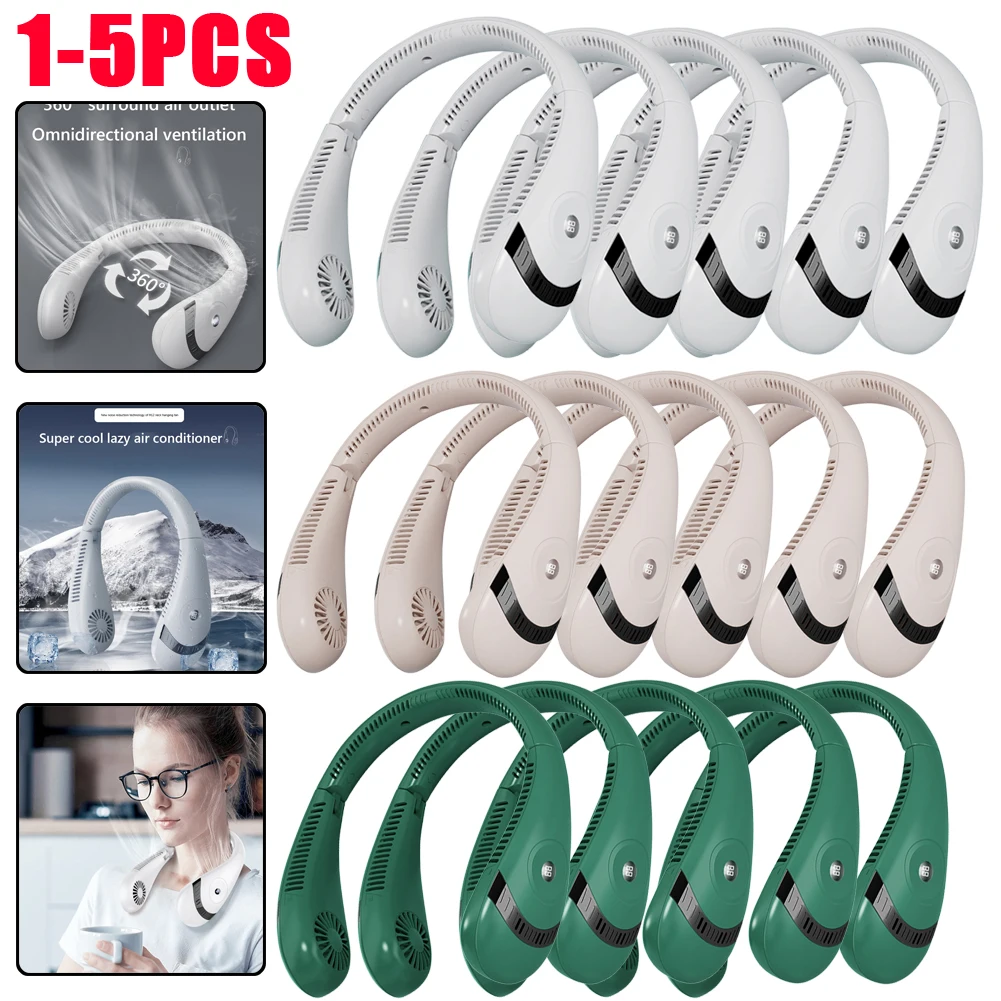 NEW 5000mAh Neck Fan Rechargeable Air Cooler Foldable Hanging Neck Fan 3 Gears Bladeless Mute Neckband Fan for Outdoor Sports
NEW 5000mAh Neck Fan Rechargeable Air Cooler Foldable Hanging Neck Fan 3 Gears Bladeless Mute Neckband Fan for Outdoor Sports