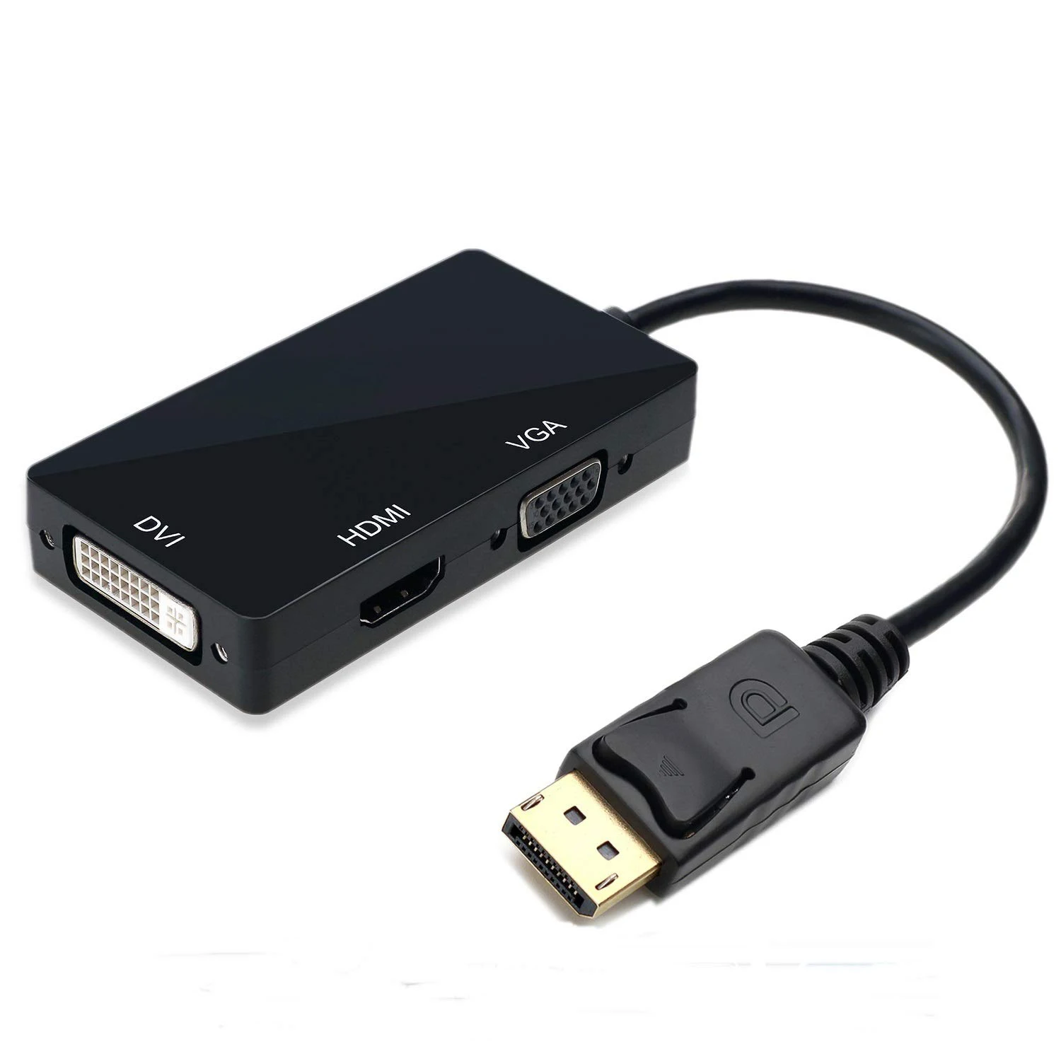 

Многофункциональный кабель-переходник Displayport Dp-HDMI/DVI/VGA «Папа-мама» 3-в-1