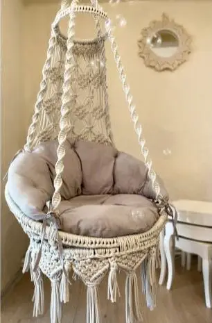 Macrame hammock swing, cream rocking chair, cream macrame swing, living room decoration, garden swing, family swing chair, custo
Macrame hammock swing, cream rocking chair, cream macrame swing, living room decoration, garden swing, family swing chair, custo
