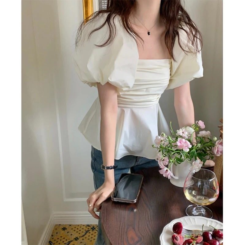 Clothland Women Elegant Off Shoulder Blouse Slash Neck Elastic Back Short Sleeve Shirt Short Style Crop Top Blusa DA367
Clothland Women Elegant Off Shoulder Blouse Slash Neck Elastic Back Short Sleeve Shirt Short Style Crop Top Blusa DA367