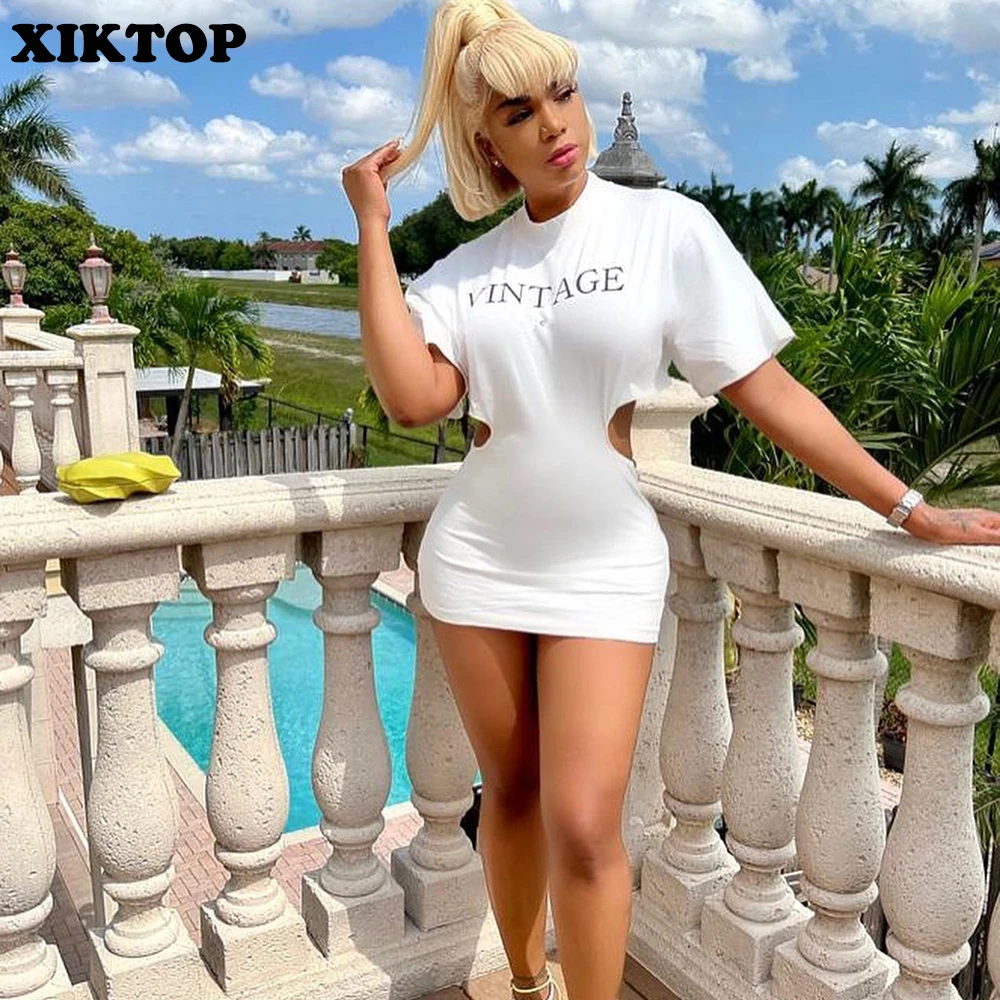 Женское летнее платье с буквенным принтом XIKTOP, сексуальная уличная одежда с вырезами, модное облегающее платье на молнии с круглым вырезом ...
Женское летнее платье с буквенным принтом XIKTOP, сексуальная уличная одежда с вырезами, модное облегающее платье на молнии с круглым вырезом ...