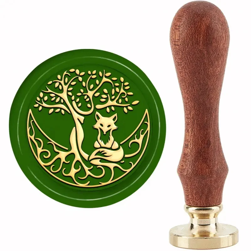 Wax Seal with Handle for Invitation Envelope Cards, Fox, Tree of Life Stamp, Moon, Gift, Scrapbooking Decoration, 1.18 Inch, New
Wax Seal with Handle for Invitation Envelope Cards, Fox, Tree of Life Stamp, Moon, Gift, Scrapbooking Decoration, 1.18 Inch, New