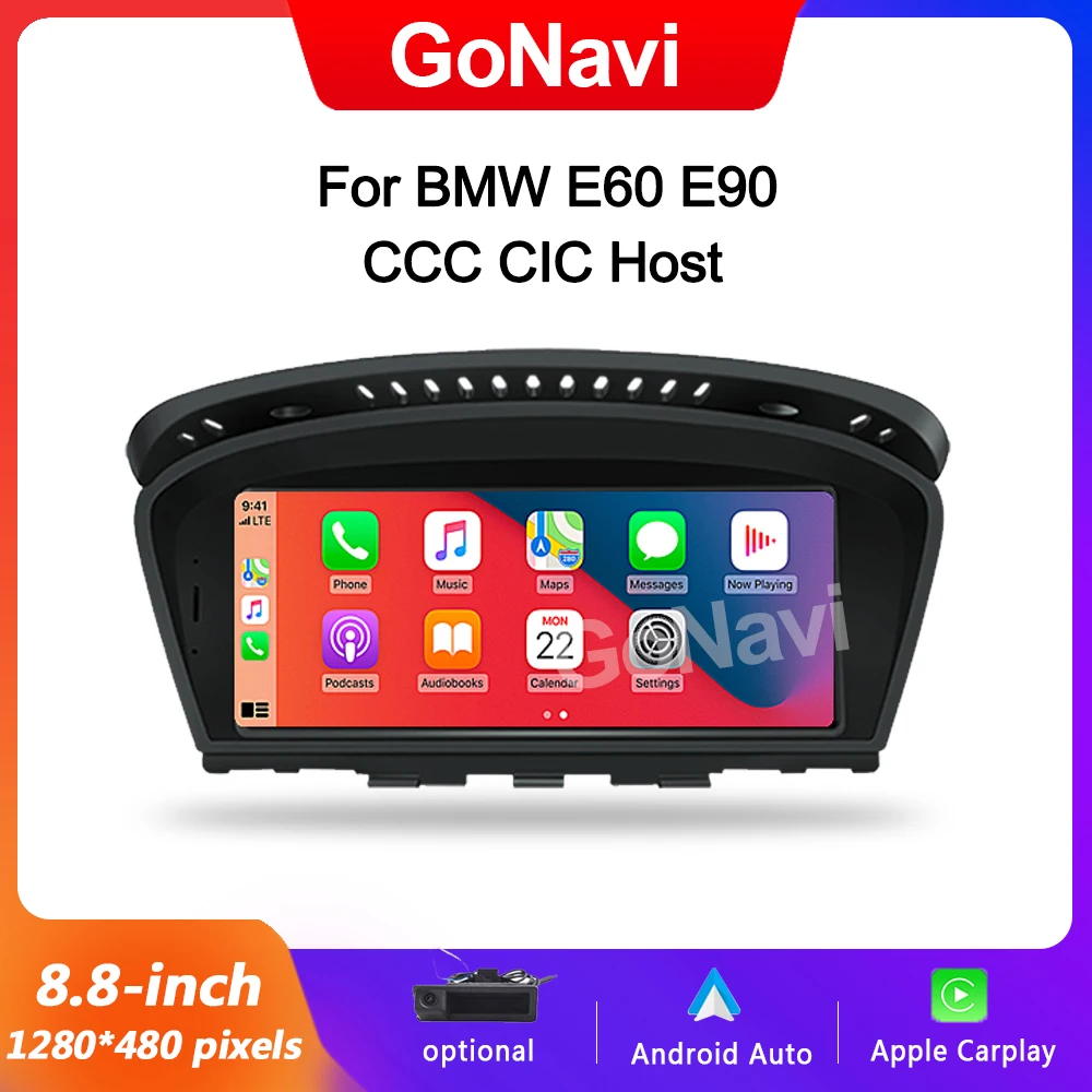 GoNavi CarPlay Screen & Android Auto 8.8" IPS Screen For BMW 5 Series 3 5 E60 E61 E63 E64 M6 E90 E91 E92 Car Radio CCC CIC Host
GoNavi CarPlay Screen & Android Auto 8.8" IPS Screen For BMW 5 Series 3 5 E60 E61 E63 E64 M6 E90 E91 E92 Car Radio CCC CIC Host