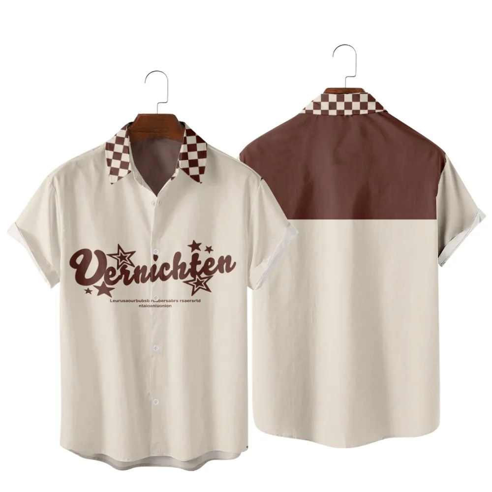 2022 American Vintage Checkerboard Letter Print Shirt Shirt, Fashion Casual Street American Vintage Hawaiian Style, Men&Ms Summe
2022 American Vintage Checkerboard Letter Print Shirt Shirt, Fashion Casual Street American Vintage Hawaiian Style, Men&Ms Summe