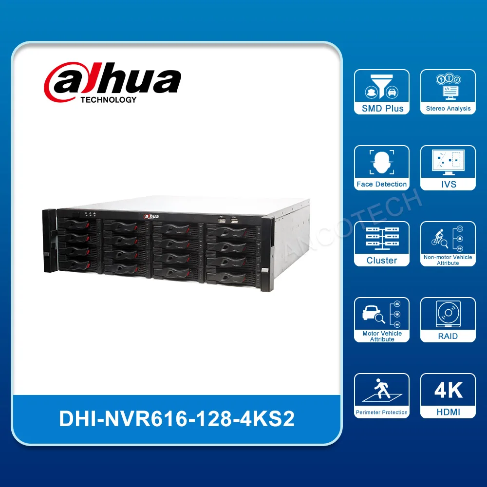 Dahua NVR616-128-4KS2 128 Channel 3U 16HDDs Ultra series Network Video Recorder 4K CCTV ONVIF Video NVR
Dahua NVR616-128-4KS2 128 Channel 3U 16HDDs Ultra series Network Video Recorder 4K CCTV ONVIF Video NVR