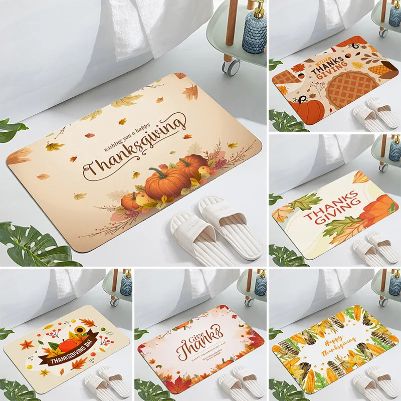 Thanksgiving Theme Vegetable and Fruit Harvest Scene Floor Mat Diatom Mud Absorbent Bathroom 40*60cm/50*80cm
Thanksgiving Theme Vegetable and Fruit Harvest Scene Floor Mat Diatom Mud Absorbent Bathroom 40*60cm/50*80cm