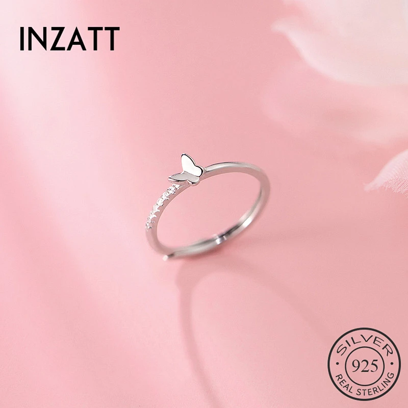 INZATT Real 925 Sterling Silver Butterfly Zircon Adjustable Ring For Fashion Women Fine Jewelry Punk Animal Accessories
INZATT Real 925 Sterling Silver Butterfly Zircon Adjustable Ring For Fashion Women Fine Jewelry Punk Animal Accessories