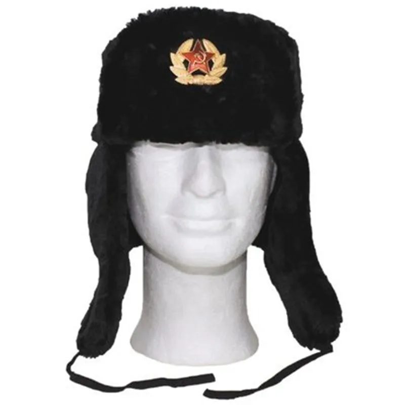 Советский значок зимние теплые шапки CCCP шапка-бомбер для мужчин и женщин русские