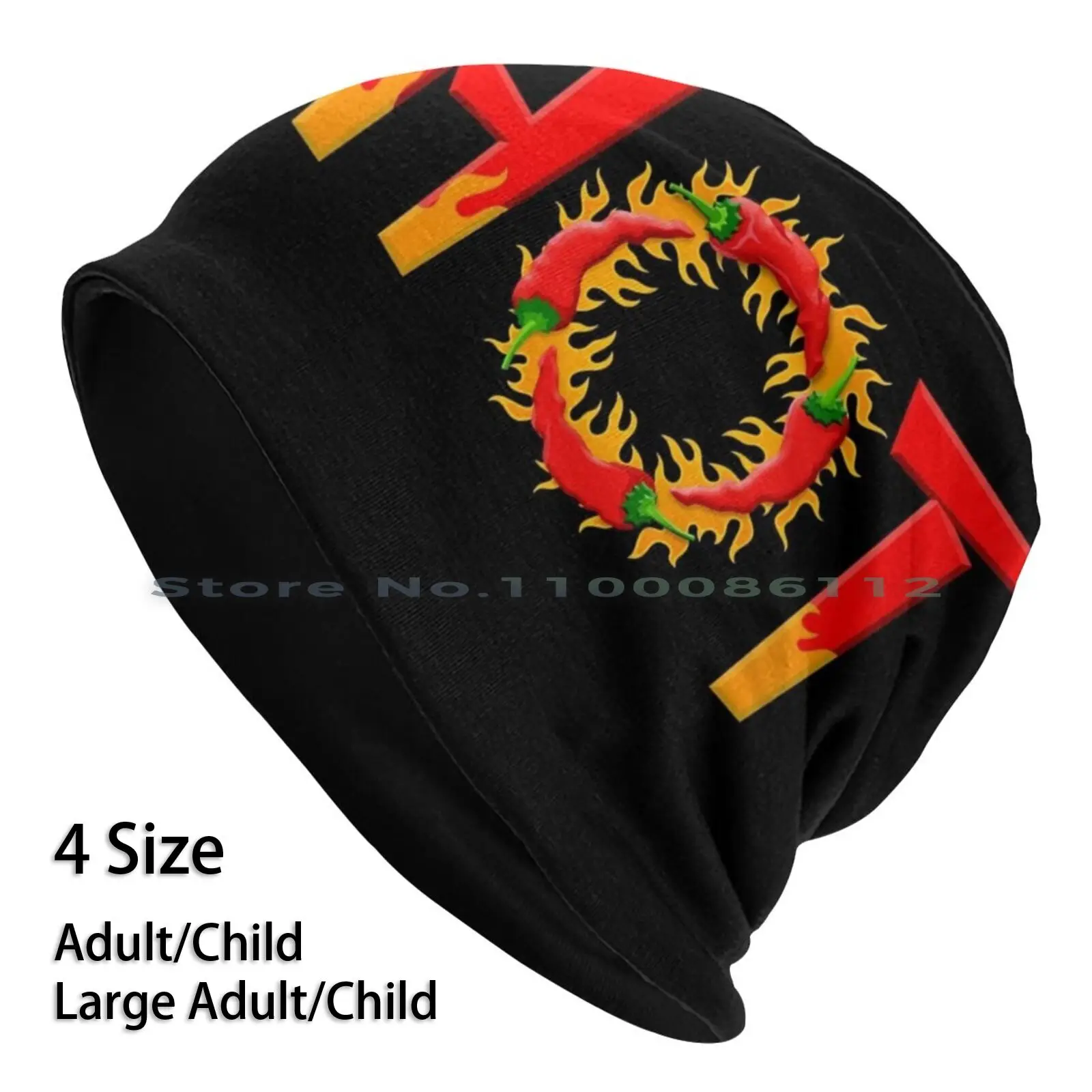 

Hot Beanies Knit Hat Hot Flame Red Spice Spicy Funny Food Chili Pepper Brimless Knitted Hat Skullcap Gift Casual Creative