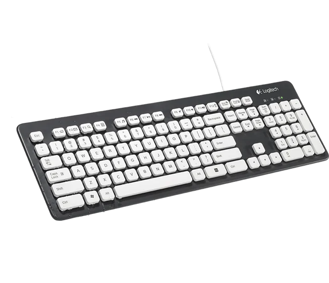 Logitech Keyboard 103 Keys USB Wired Waterproof Rubberdome Keyboard for Laptop Desktop Tablet Computer
Logitech Keyboard 103 Keys USB Wired Waterproof Rubberdome Keyboard for Laptop Desktop Tablet Computer