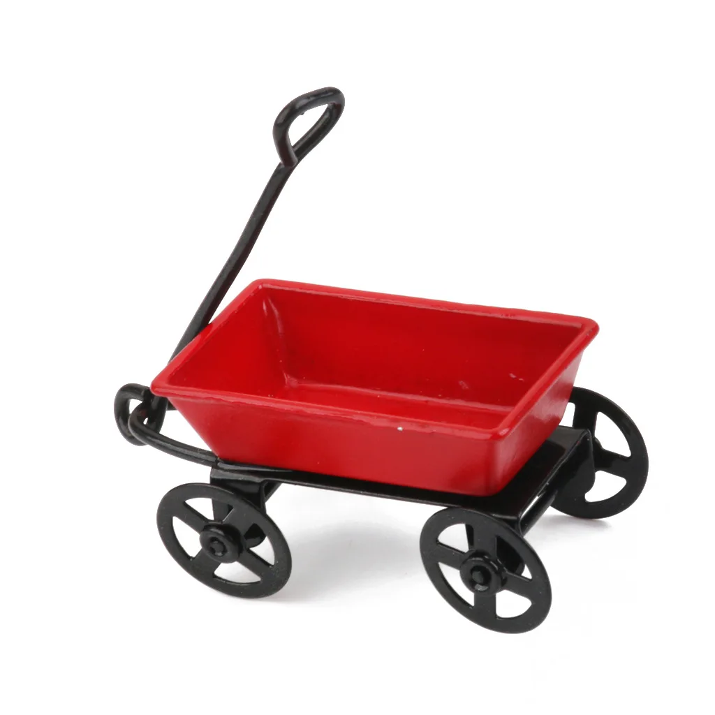 Toy gifts Ornament 1:12 Mini Cute Dollhouse Miniature Metal Red Small Pulling Cart Garden Furniture Accessory Home Decor Gift
Toy gifts Ornament 1:12 Mini Cute Dollhouse Miniature Metal Red Small Pulling Cart Garden Furniture Accessory Home Decor Gift