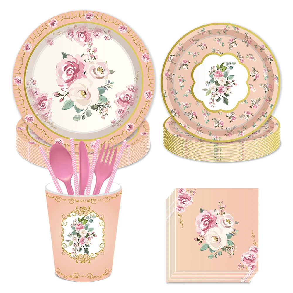 Teapot Party Disposable Tableware Sets DIY Happy Birthday Party Decoration Sweet Flowers Baby Shower Wedding Party Supplies
Teapot Party Disposable Tableware Sets DIY Happy Birthday Party Decoration Sweet Flowers Baby Shower Wedding Party Supplies