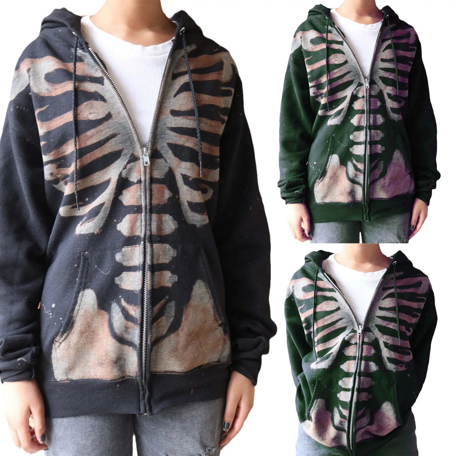 Women's Sweatshirt Hooded Jacket with Smooth Zipper,Autumn Fashion Casual Pocket Decoration Skull Print Adjustable Drawstring
Women's Sweatshirt Hooded Jacket with Smooth Zipper,Autumn Fashion Casual Pocket Decoration Skull Print Adjustable Drawstring