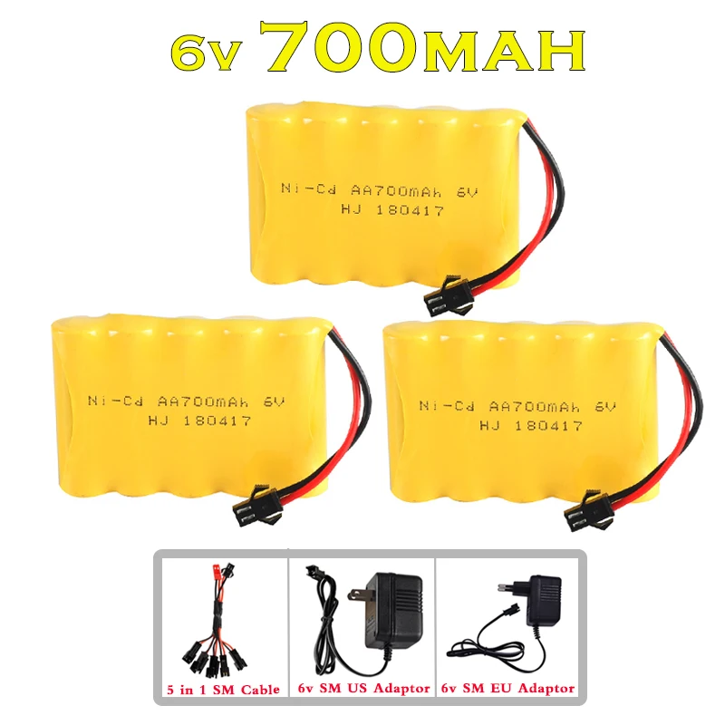 6V 700mAh NI CD AA NICD RC автомобиль Lipo аккумулятор с зарядным устройством для WPL C24 Лодка