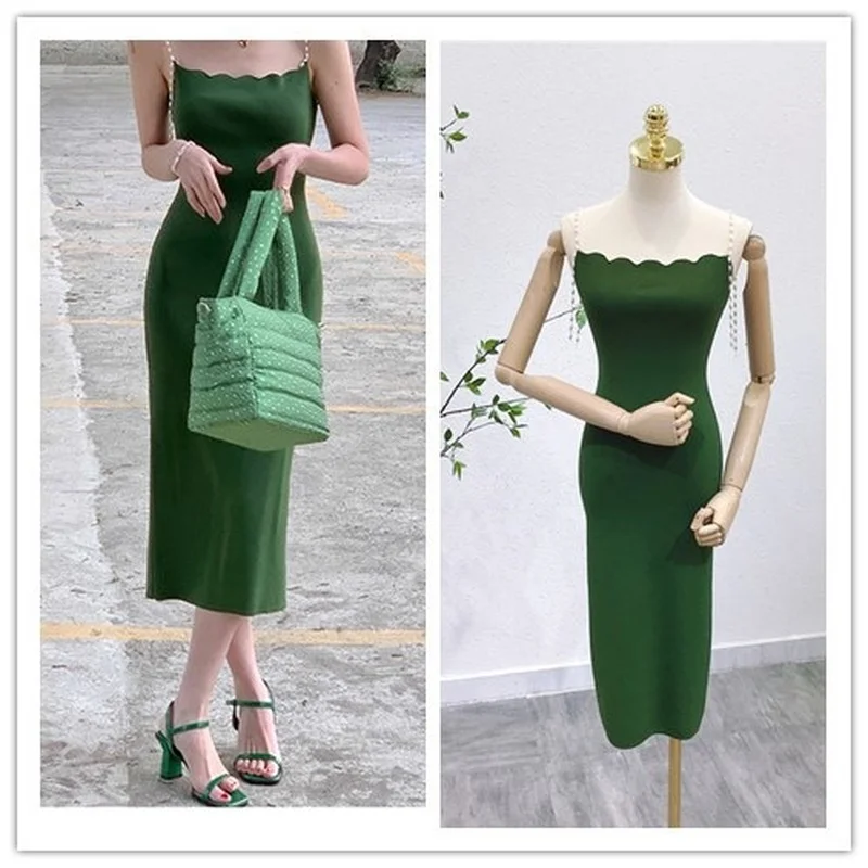 Summer Midi Dress Women 2021 Knit Sweater Spaghetti Strap Sexy Casual Elegant Holiday Party Solid Fashion Clothes Korean Vintage
Summer Midi Dress Women 2021 Knit Sweater Spaghetti Strap Sexy Casual Elegant Holiday Party Solid Fashion Clothes Korean Vintage