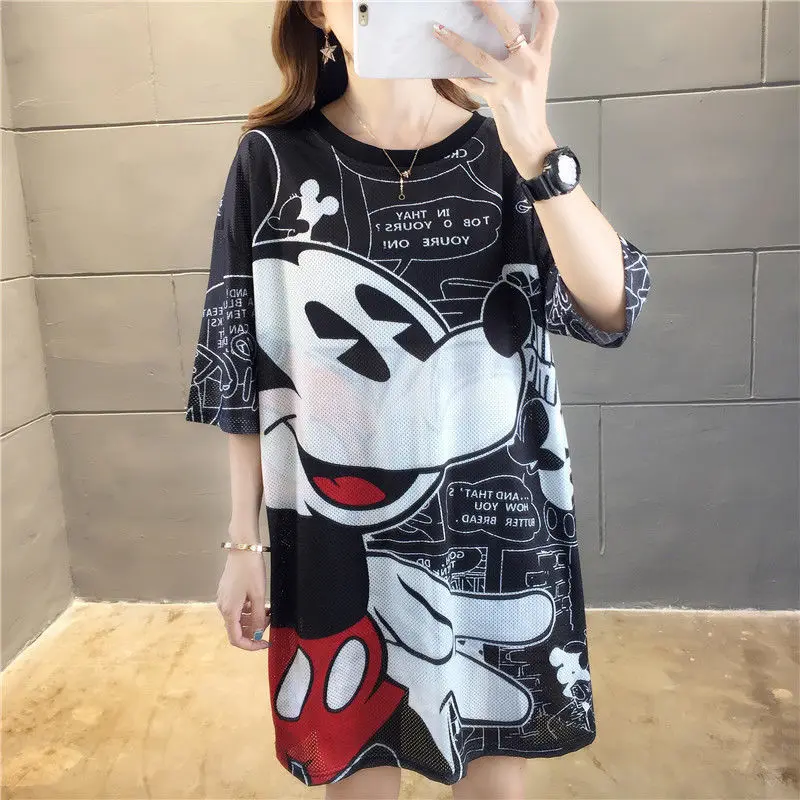 Disney Midi Dresses Mickey Mouse Print Dress Short Sleeve Loose Robe Femme Casual Summer Beach Ice Silk Women Clothes Kawaii
Disney Midi Dresses Mickey Mouse Print Dress Short Sleeve Loose Robe Femme Casual Summer Beach Ice Silk Women Clothes Kawaii