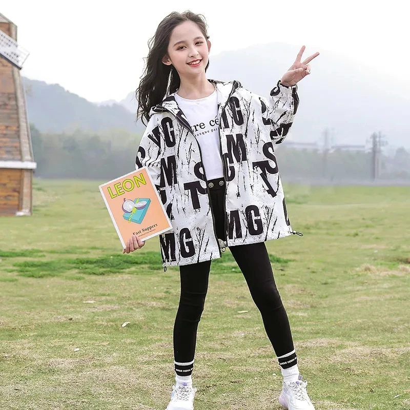 Autumn Windbreaker Kids Girls Jackets Long Sleeve Letter Trench Coat Hoodies 4T 6 8 10 12 13 14 Years Streetwear Teenage Outwear
Autumn Windbreaker Kids Girls Jackets Long Sleeve Letter Trench Coat Hoodies 4T 6 8 10 12 13 14 Years Streetwear Teenage Outwear