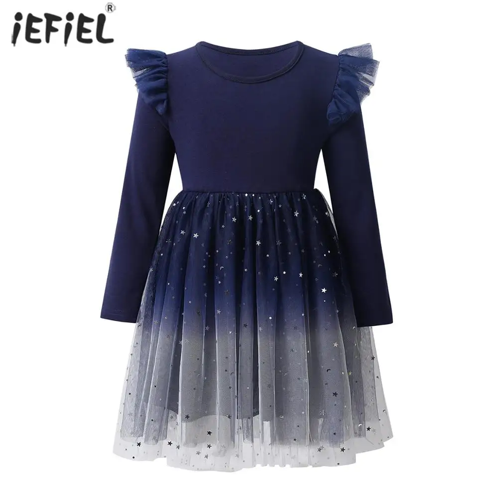 Kids Girls Tutu Dress Ruffled Sequins Gradient Mesh Princess Dress Spring Autumn Birthday Ruffled Shoulders Long Sleeve Dress
Kids Girls Tutu Dress Ruffled Sequins Gradient Mesh Princess Dress Spring Autumn Birthday Ruffled Shoulders Long Sleeve Dress