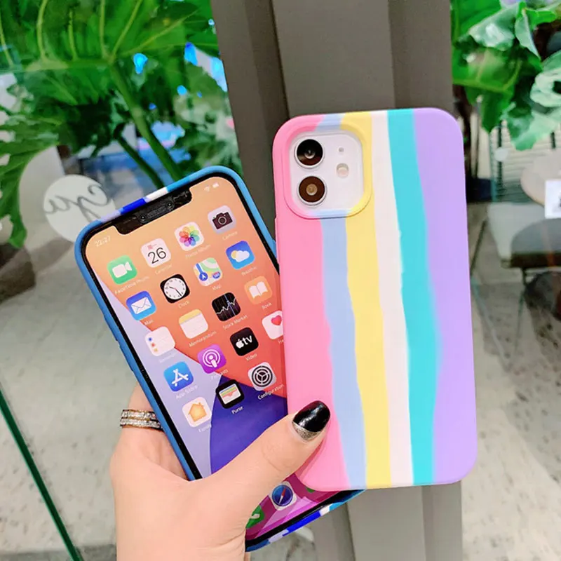 Liquid Silicone Phone Case For iPhone 12 Pro Max XS X XR SE Rainbow Cartoon Shockproof Case For iPhone 11 Pro Max 6 6S 7 8 Plus
Liquid Silicone Phone Case For iPhone 12 Pro Max XS X XR SE Rainbow Cartoon Shockproof Case For iPhone 11 Pro Max 6 6S 7 8 Plus