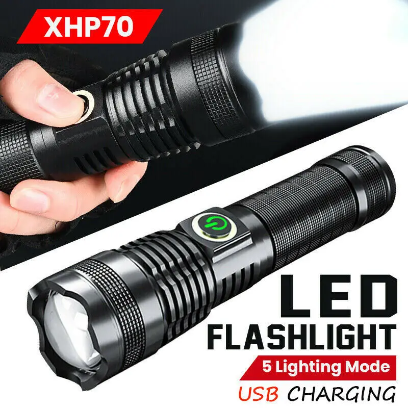 1pc XHP 70 LED Flashlight 26650 USB Rechargeable Flashlight IP67 Torch Zoom High Power Hunting Lamp For Outdoor Fishing Lamps
1pc XHP 70 LED Flashlight 26650 USB Rechargeable Flashlight IP67 Torch Zoom High Power Hunting Lamp For Outdoor Fishing Lamps