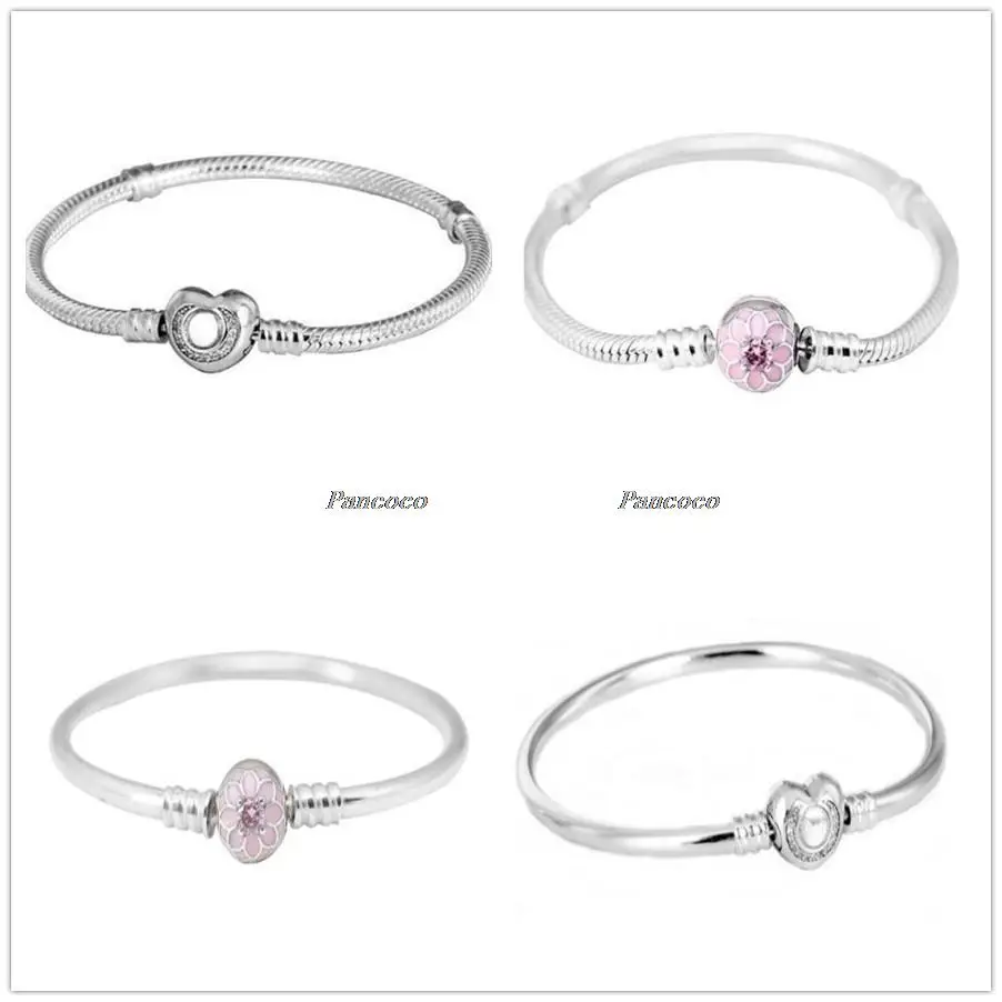 Authentic 925 Sterling Silver Bracelet Wishful Heart With Crystal Snake Chain Bangle Fit Bead Charm Diy Fashion Jewelry
Authentic 925 Sterling Silver Bracelet Wishful Heart With Crystal Snake Chain Bangle Fit Bead Charm Diy Fashion Jewelry