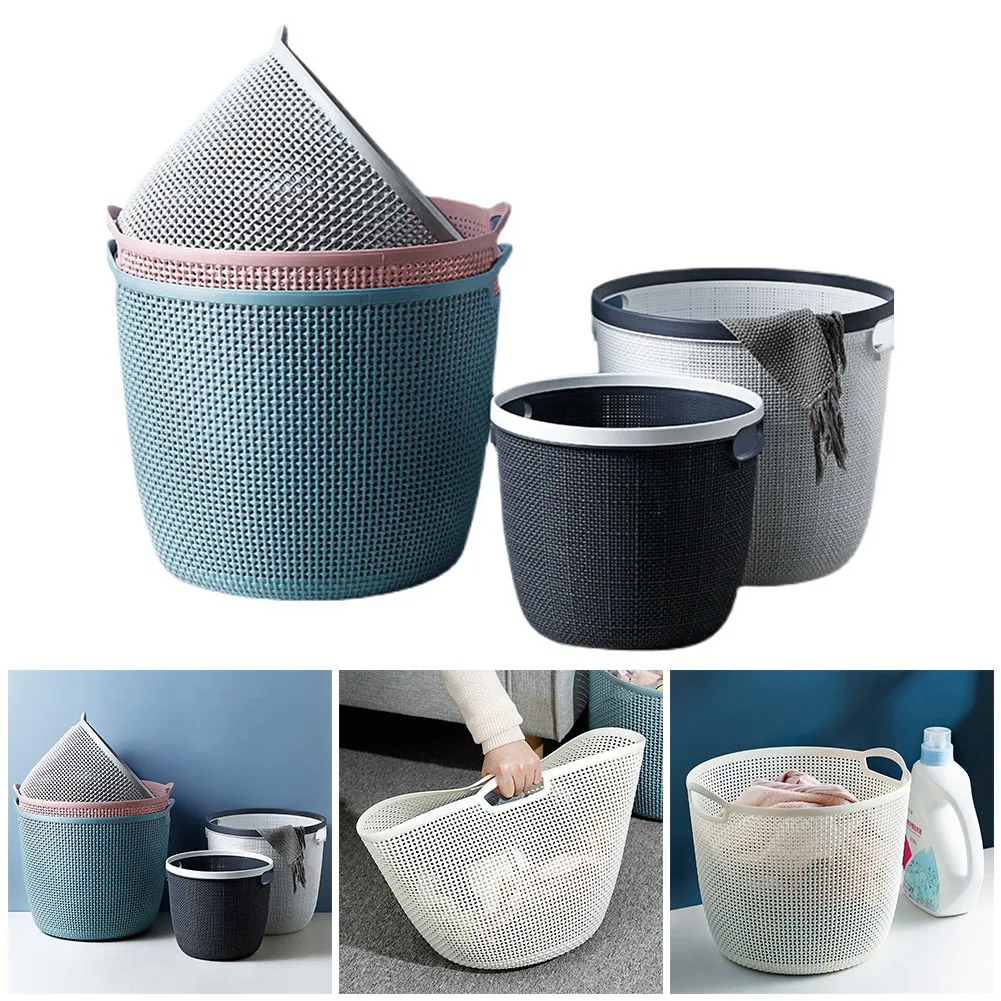 Plastic Hollow Rattan Dirty Clothes Storage Basket With Handles Nordic Home Bathroom Multifunction Storage Basket
Plastic Hollow Rattan Dirty Clothes Storage Basket With Handles Nordic Home Bathroom Multifunction Storage Basket