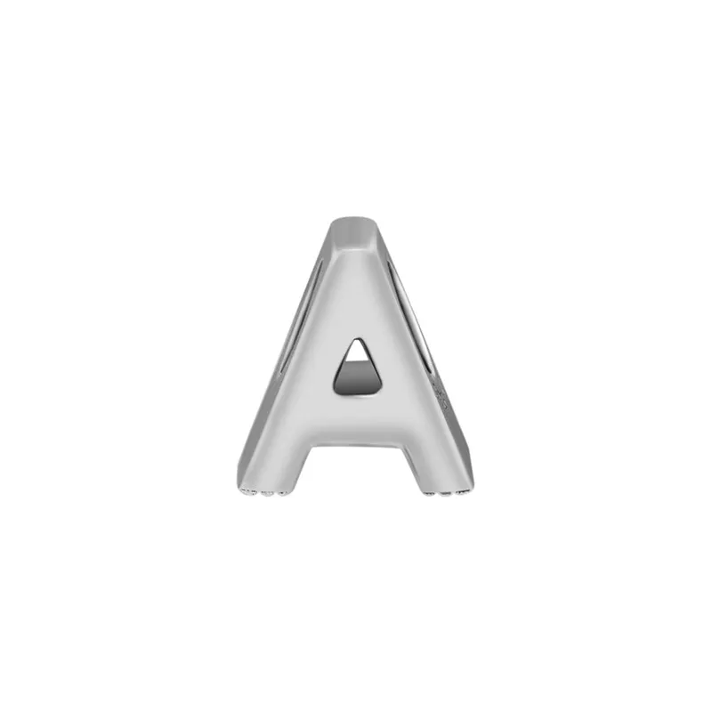

Authentic 925 Sterling Silver Letter A Beads Fits Europe Bracelets Charms DIY Jewelry Making Gift for Women Berloques