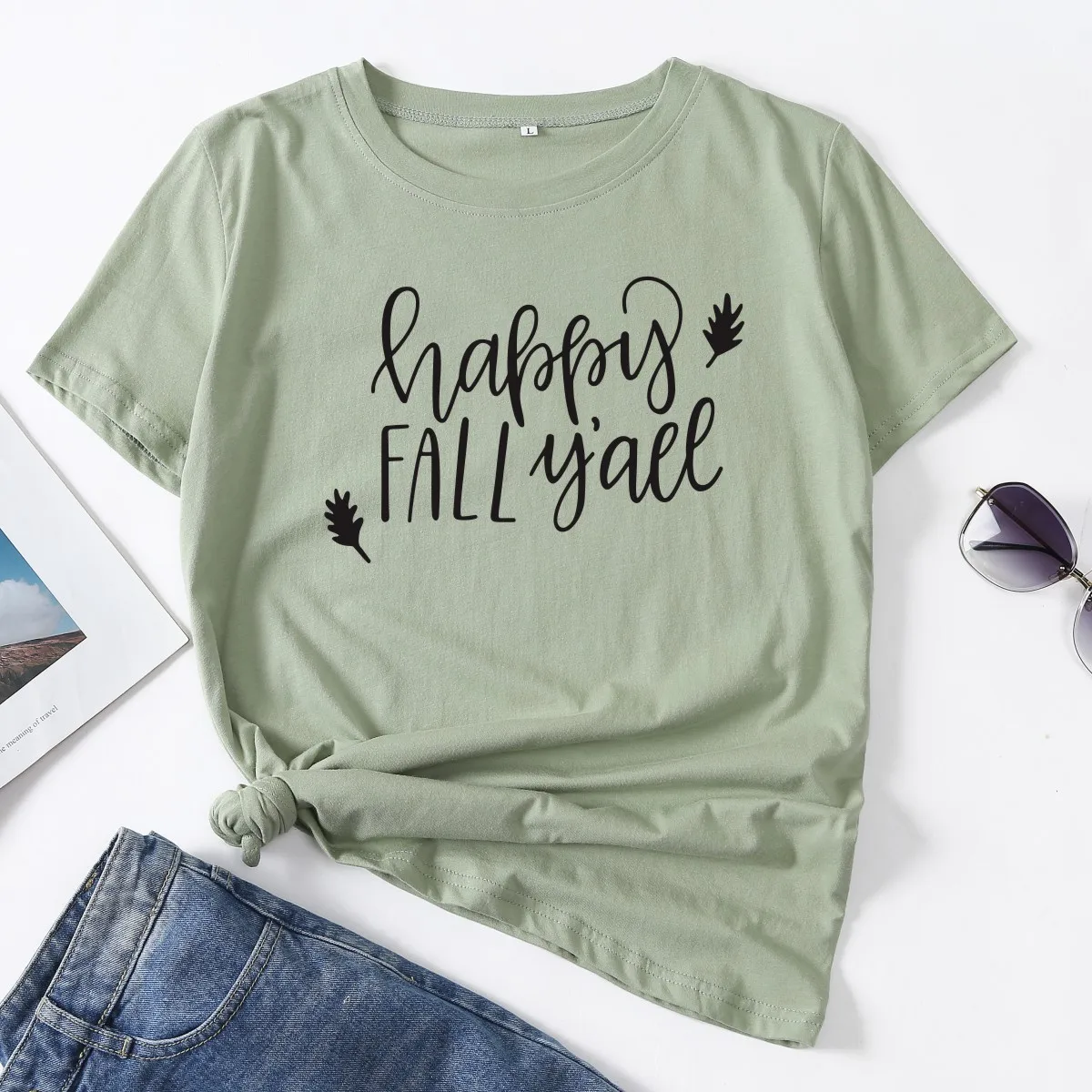 Happy Fall Yall Autumn Leaves Woman T-Shirt Short Sleeve T-Shirts Summer Tops for Women Cotton Graphic Tee Shirt Femme Clothes
Happy Fall Yall Autumn Leaves Woman T-Shirt Short Sleeve T-Shirts Summer Tops for Women Cotton Graphic Tee Shirt Femme Clothes