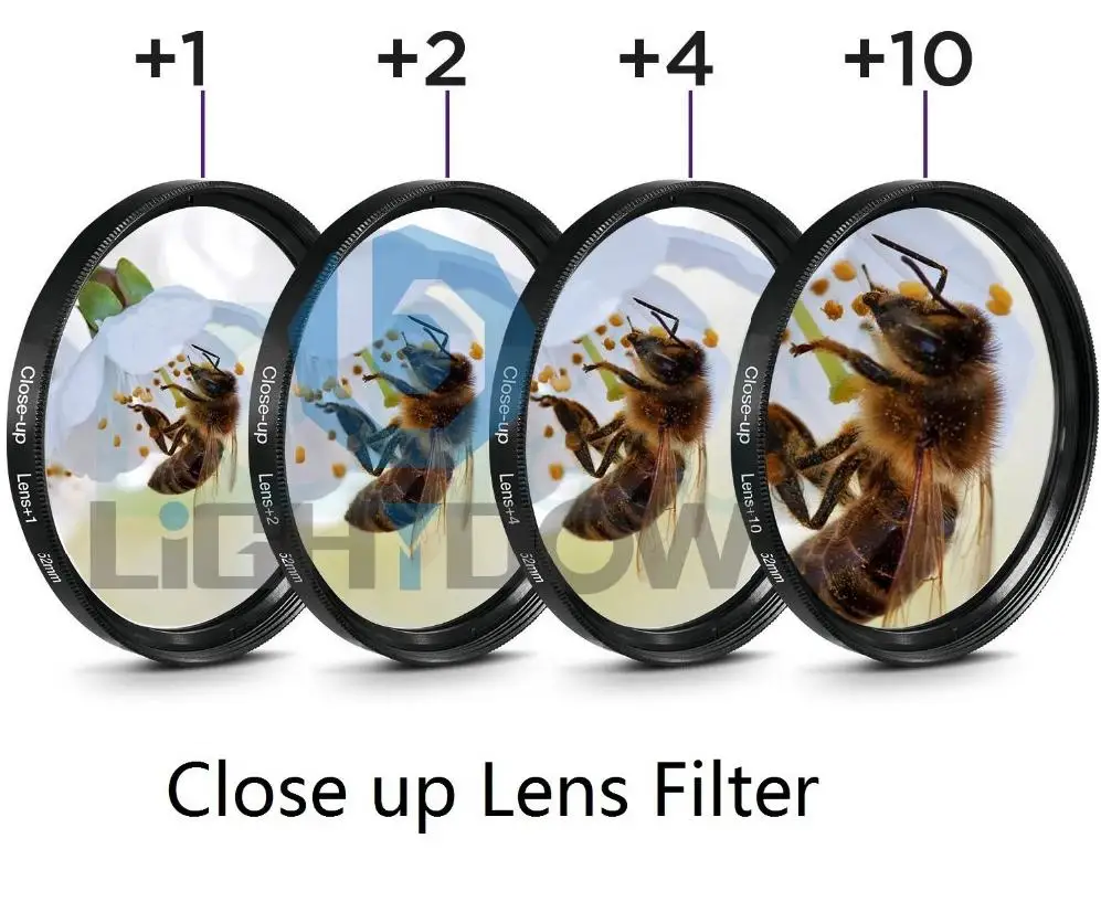 

Macro Close Up Lens Filter +1+2+4+10 Filter Kit 49mm 52mm 55mm 58mm 62mm 67mm 72mm 77mm 82mm for Canon Nikon Sony Cameras