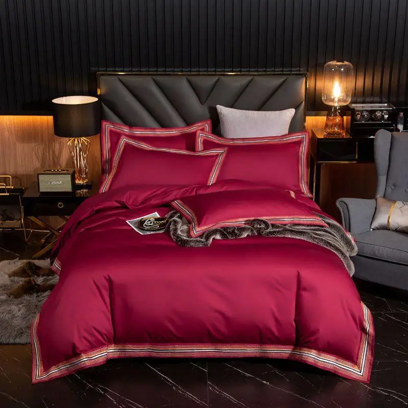 High End Premium 1000TC Egyptian Cotton Luxury Bedding sets Solid Color Chic Duvet Cover Flat Bed sheet Wrinkle&Fade Resistant
High End Premium 1000TC Egyptian Cotton Luxury Bedding sets Solid Color Chic Duvet Cover Flat Bed sheet Wrinkle&Fade Resistant