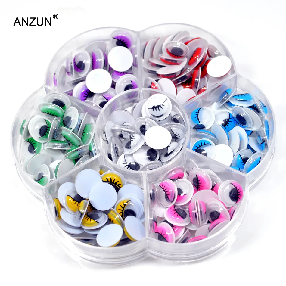 210pcs 10mm Multicolor Round Plastic Eyelash Eye Wobbly Googly Eyes DIY Toy Dolls Scrapbook
210pcs 10mm Multicolor Round Plastic Eyelash Eye Wobbly Googly Eyes DIY Toy Dolls Scrapbook