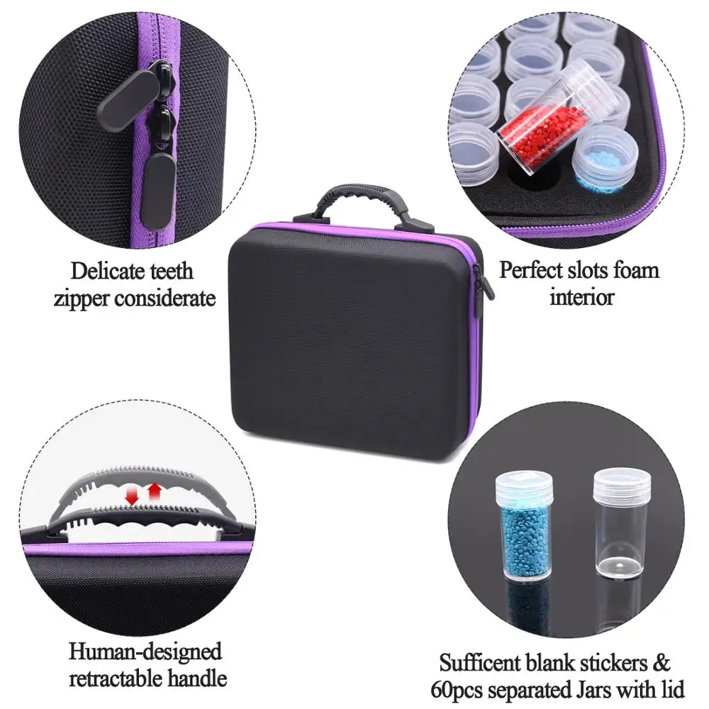 5D Diamond Painting Storage Box 60-Slot Diamond Painting Accessories Tools Jewelry Bead Storage Jar Ring Sparkling rhinestones
5D Diamond Painting Storage Box 60-Slot Diamond Painting Accessories Tools Jewelry Bead Storage Jar Ring Sparkling rhinestones