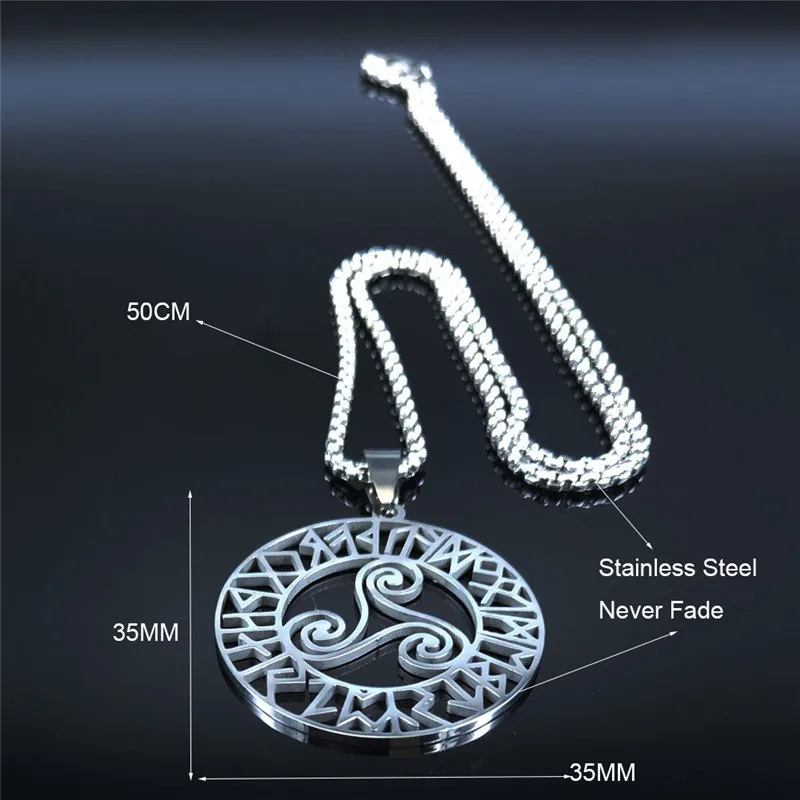 Ожерелье с изображением гадания N3075 из нержавеющей стали для мужчин и женщин |