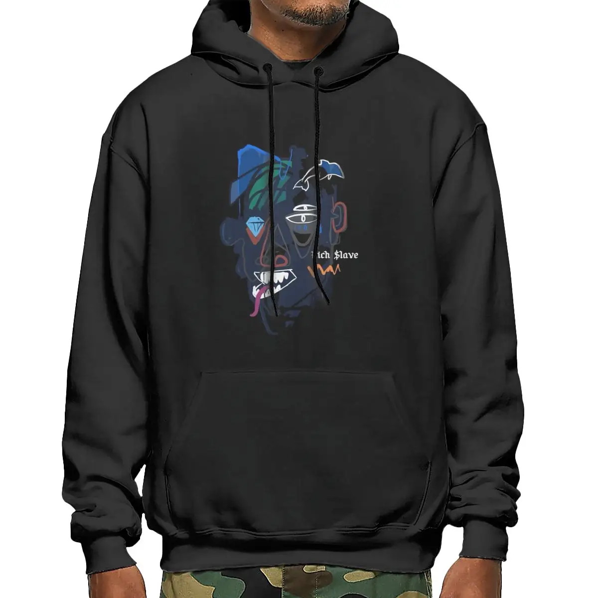 Мужской пуловер с капюшоном, в стиле хип-хоп
Мужской пуловер с капюшоном, в стиле хип-хоп