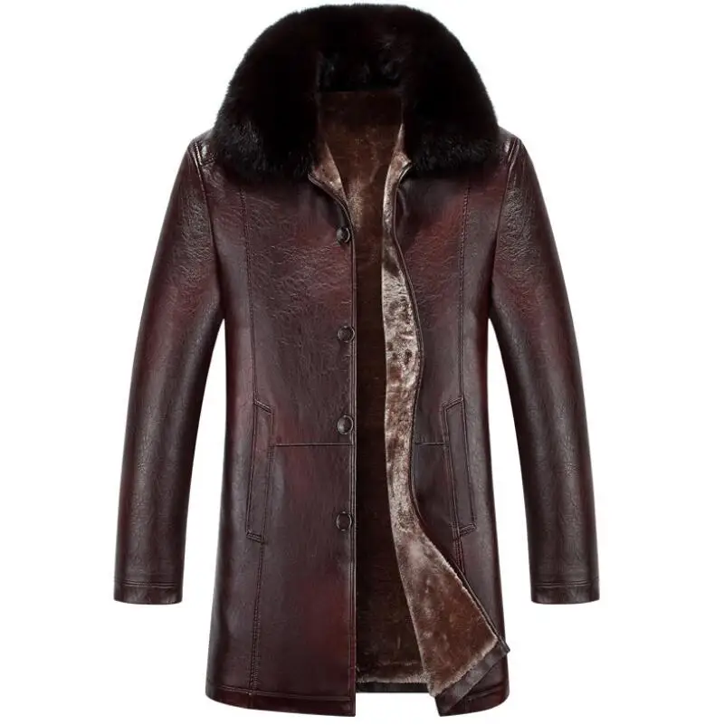 Autumn And Winter New Men's Fashion Mid-length Handsome Lapel All-match PU Jacket Trend Casual Thick Warm Jacket S-4XL
Autumn And Winter New Men's Fashion Mid-length Handsome Lapel All-match PU Jacket Trend Casual Thick Warm Jacket S-4XL