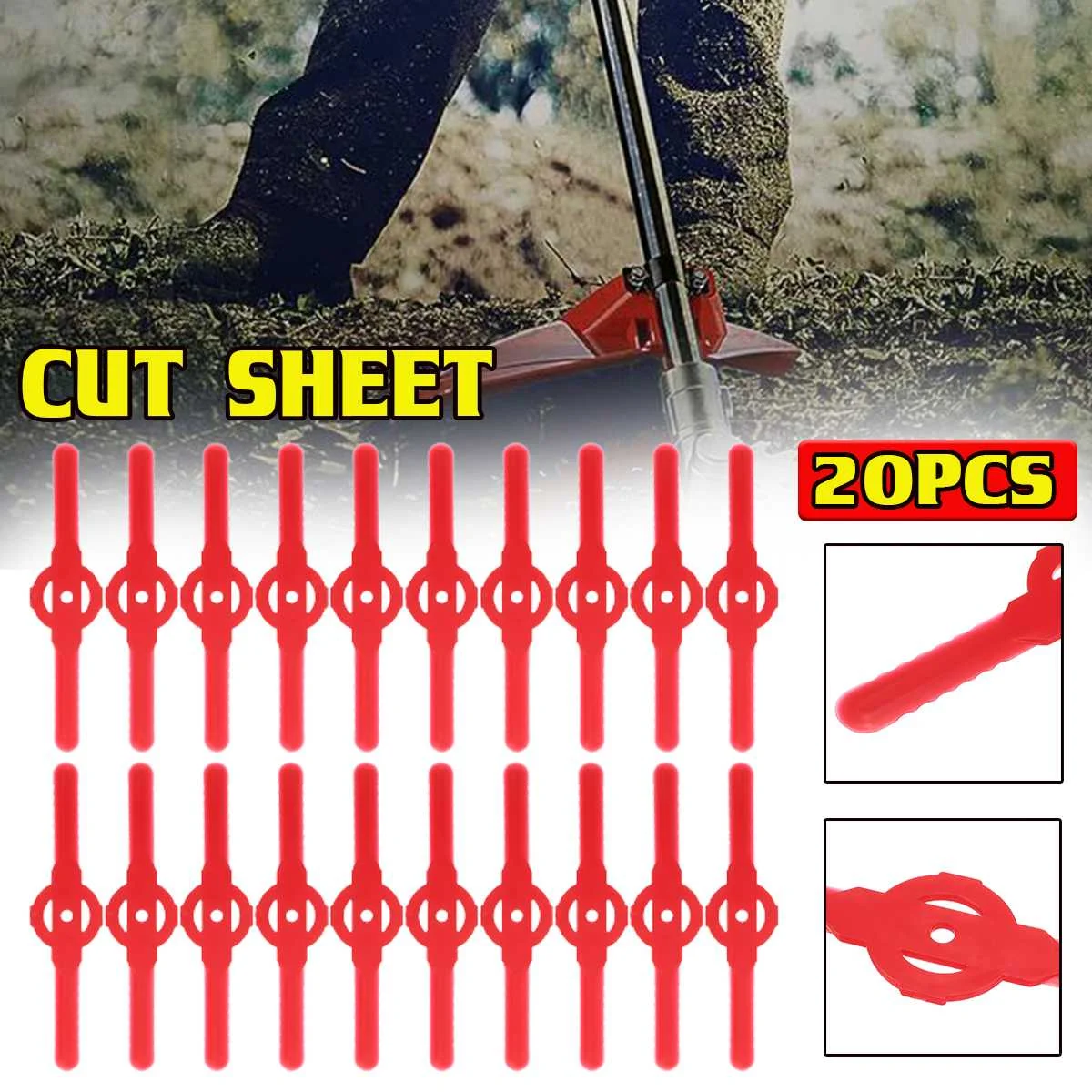 20Pcs Plastic Grass Trimmer Blades Lawn Mower Blade Cordless Trimmer Garden Tool Lawn Mower Trimmer Accessories
20Pcs Plastic Grass Trimmer Blades Lawn Mower Blade Cordless Trimmer Garden Tool Lawn Mower Trimmer Accessories