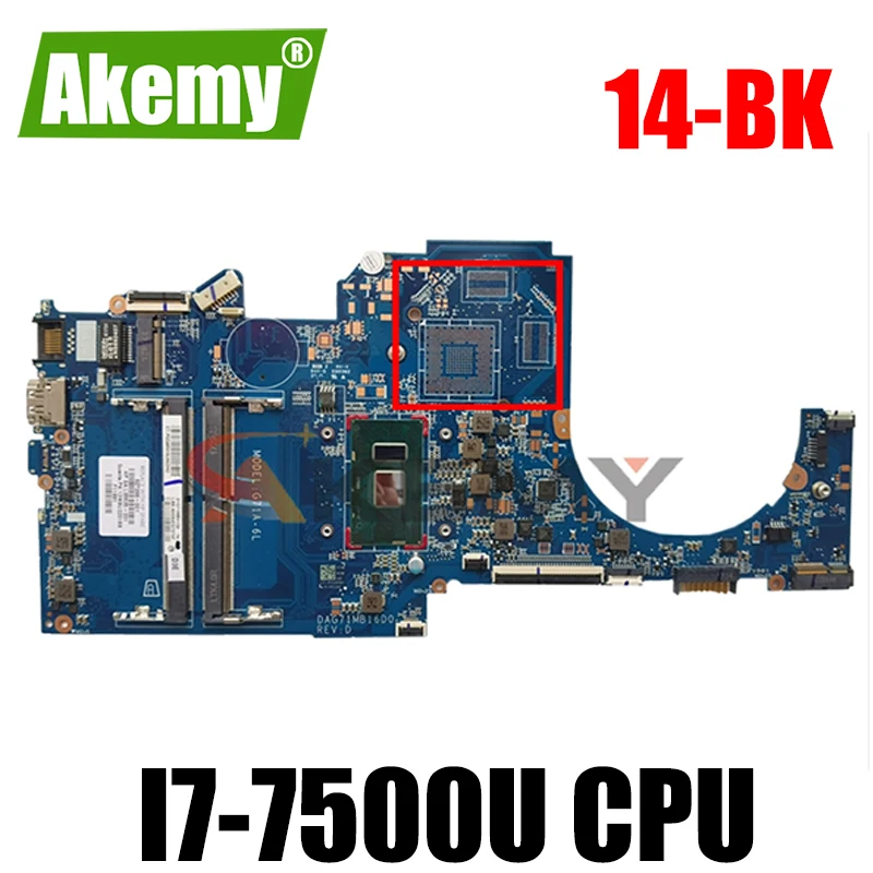Original For HP Pavilion 14-BK Laptop Motherboard With SR341 i7-7500u 2.70GHz CPU DAG71MB16D0 DDR4 MB 100% Tested Fast Ship
Original For HP Pavilion 14-BK Laptop Motherboard With SR341 i7-7500u 2.70GHz CPU DAG71MB16D0 DDR4 MB 100% Tested Fast Ship