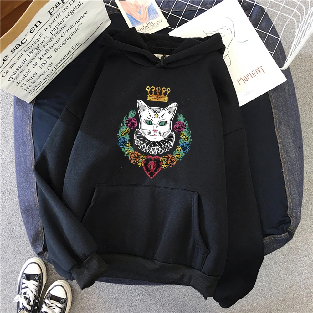 Katze Mit Crown Print Womans Sweahoodies2021 Mode Hip Hop Top Herbst Oversize Hoodies Retro Warme Crewneck Weibliche Hoodie
Katze Mit Crown Print Womans Sweahoodies2021 Mode Hip Hop Top Herbst Oversize Hoodies Retro Warme Crewneck Weibliche Hoodie