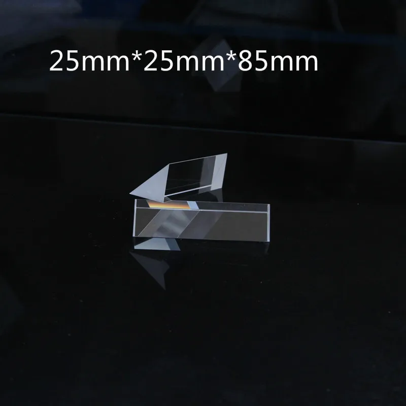 

Hot Selling Prism 25 * 25 * 85 Right Angle Optical Grade Glass Element Total Reflection Rhombus Lens Processing Customization