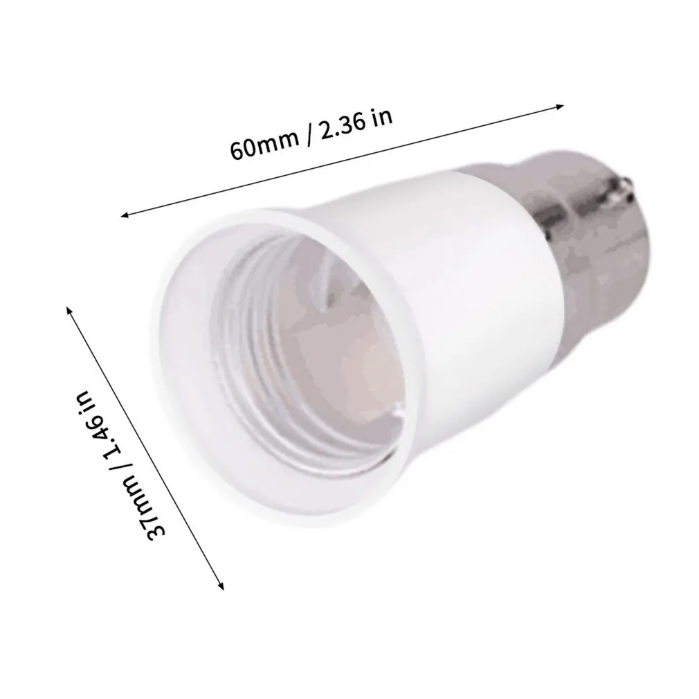 ICOCO White B22 to E27 Socket Light Bulb Lamp Holder Adapter Plug Extender Lampholder Converter Socket Change
ICOCO White B22 to E27 Socket Light Bulb Lamp Holder Adapter Plug Extender Lampholder Converter Socket Change