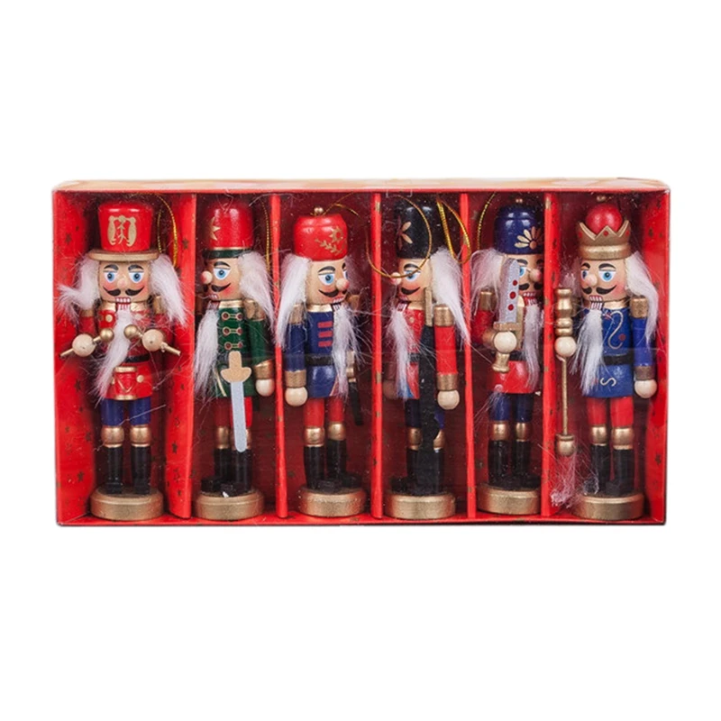 6Pcs/Set 12Cm Nutcracker Soldier Ornament For Home Christmas Decoration Desktop Ornaments Christmas Party
6Pcs/Set 12Cm Nutcracker Soldier Ornament For Home Christmas Decoration Desktop Ornaments Christmas Party