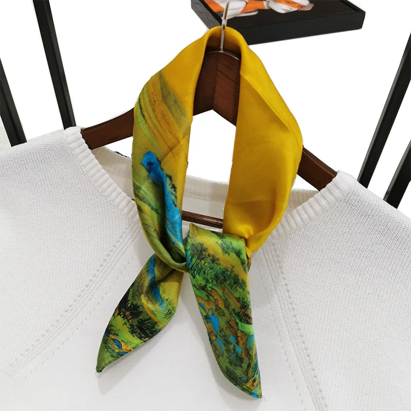 New oil painting Chinese style silk scarves square scarf female scarf mulberry silk matching small scarf printed silk scarf
New oil painting Chinese style silk scarves square scarf female scarf mulberry silk matching small scarf printed silk scarf