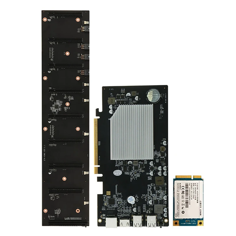 Оригинальная материнская плата для майнинга BTC 8 карт PCIE X16 графический слот 67 мм