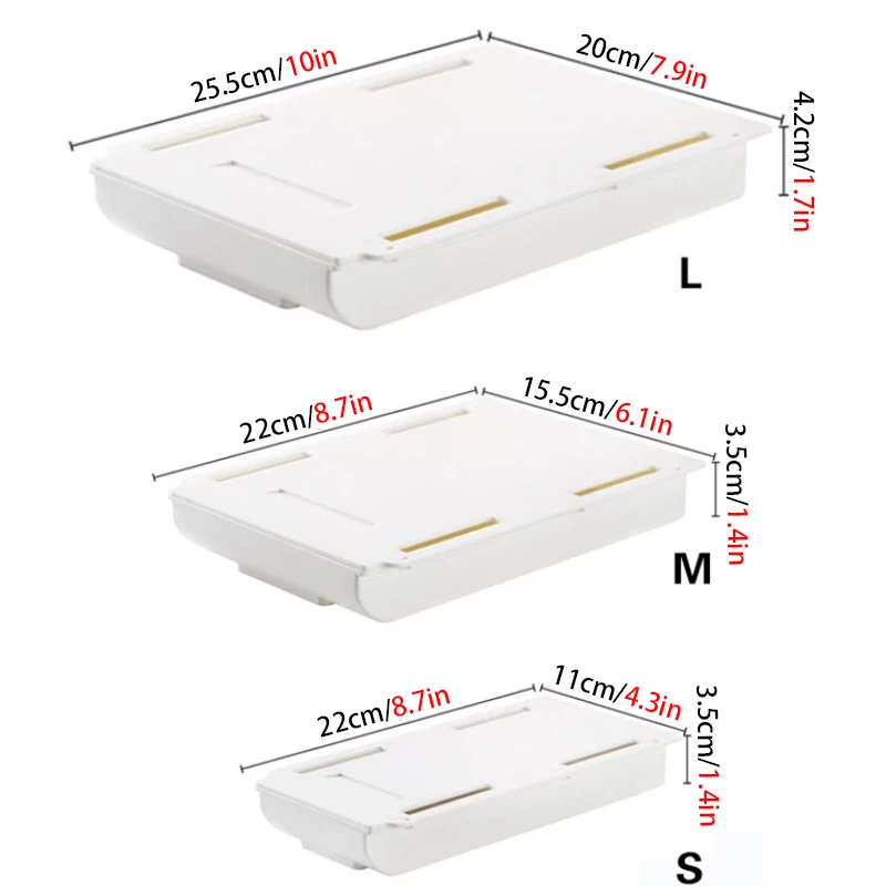 Self Stick Pencil Tray Under Desk Drawer Organizer Table Storage Organizer Boxes Stand Self-adhesive Under-drawer Storage Box
Self Stick Pencil Tray Under Desk Drawer Organizer Table Storage Organizer Boxes Stand Self-adhesive Under-drawer Storage Box