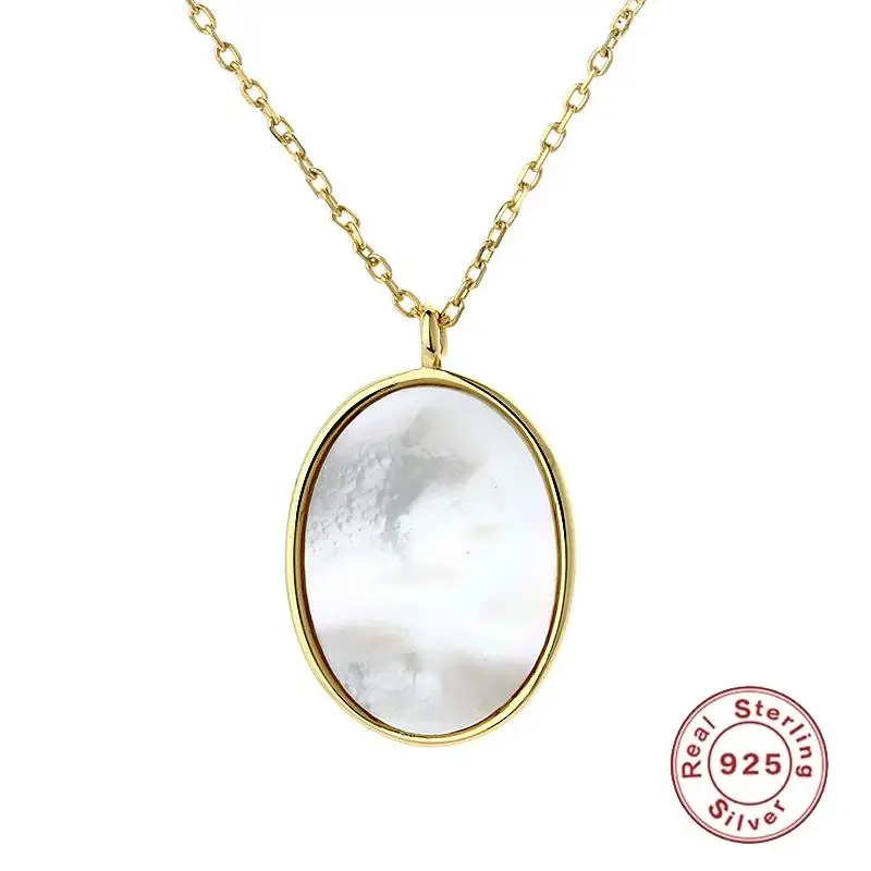CCFJOYAS 925 Sterling Silver Egg-shaped Mother-of-pearl White Shell Pendant Necklace Women Korean Generous INS Design Jewelry
CCFJOYAS 925 Sterling Silver Egg-shaped Mother-of-pearl White Shell Pendant Necklace Women Korean Generous INS Design Jewelry